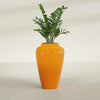 Bara Jar Large Round Fiberglass Planter - 20 in x 20 in x 31 in - Gloss Tangerine - Gloss Tangerine,20 in x 20 in x 32 in