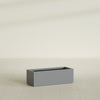 Cuba Large Long Rectangle Fiberglass Planter - 36 in x 14 in x 12 in - Metallic Gunmetal - Metallic Gunmetal,36 in x 14 in x 12 in