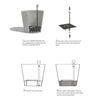 Indoor Self-Watering System 11.8 in x 11.8 in x 1 in - Compatible with 12" Amsterdam - Black,11.8 in x 11.8 in x 1 in