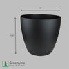Harrison Small Round Plastic Planter - 13 in x 13 in x 11.6 in - Black - Black,13 in x 13 in x 11.6 in