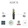 Rotterdam Medium Tall Square Planter - 12.25 in x 12.25 in x 22 in - Dark Grey - Dark Grey,12.25 in x 12.25 in x 22 in,Planter Only