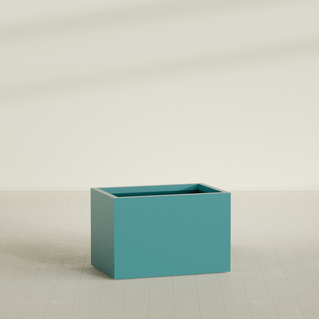 Granada Large Rectangle Fiberglass Planter - 36 in x 24 in x 24 in - Satin Sea Foam - Satin Sea Foam,36 in x 24 in x 24 in