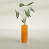 Saint Tropez Large Tall Round Fiberglass Planter - 12 in x 12 in x 32 in - Gloss Tangerine - Gloss Tangerine,12 in x 12 in x 32 in