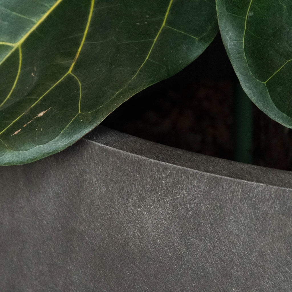 Lofto Tall Planter – Brown Stone Finish – Fiberglass Indoor/Outdoor and Weather-Resistant Large Planter (14.5" D x 30.5" H Exterior, 13.4" D x 30.3" H Interior) - Brown Stone,14.5 in x 14.5 in x 30.5 in - Brown Stone,14.6 in diam. x 30.5 in - Brown S - Brown Stone,14.6 in diam. x 30.5 in