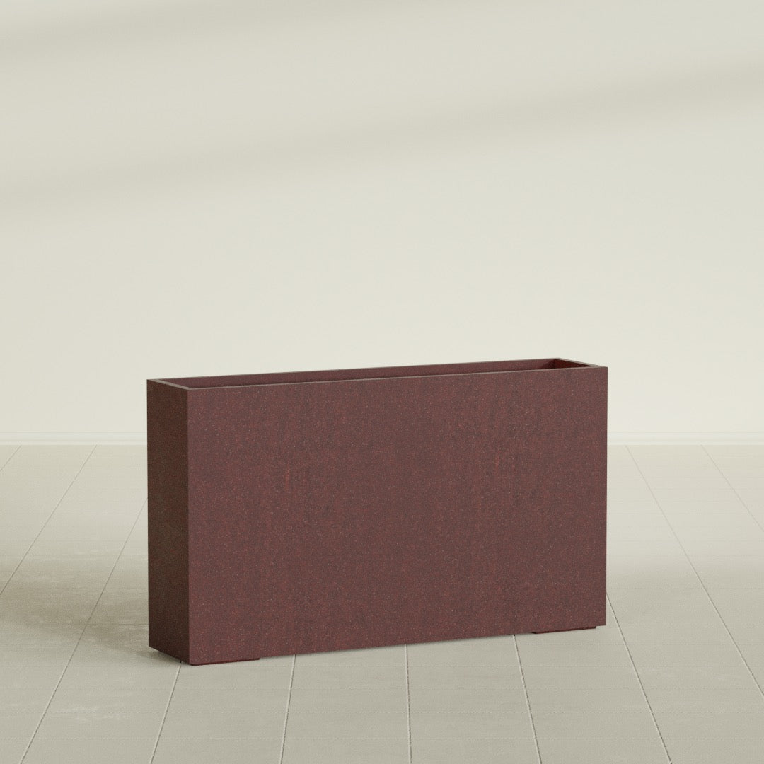 16"-Wide Rectangle - 72in x 16in x 42in - Weathered Steel - Rust - Weathered Steel - Rust,72 in x 16 in x 42 in