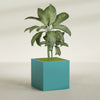 Montroy Large Cube Square Fiberglass Planter - 36 in x 36 in x 36 in - Satin Sea Foam - Satin Sea Foam,36 in x 36 in x 36 in