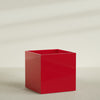 Montroy Extra Large Cube Square Fiberglass Planter - 60 in x 60 in x 60 in - Gloss Red - Gloss Red,60 in x 60 in x 60 in