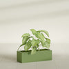 Reade Small Tabletop Rectangle Fiberglass Planter - 14 in x 5 in x 4.3 in - Satin Green - Satin Green,14 in x 5 in x 4.3 in