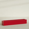 Cuba Extra Large Long Rectangle Fiberglass Planter - 72 in x 14 in x 12 in - Gloss Red - Gloss Red,72 in x 14 in x 12 in