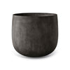 Mondo Large Planter – Brown Stone Finish – Fiberglass Indoor/Outdoor and Weather-Resistant Round Planter (19.8" D x 19" H Exterior, 18.5" D x 18.5" H Interior) - Brown Stone,19.75 in x 19.75 in x 19 in