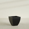 Lima Medium Tapered Square Fiberglass Planter - 24 in x 24 in x 24 in - Matte Black - Matte Black,24 in x 24 in x 24 in