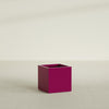 Montroy Medium Cube Square Fiberglass Planter - 24 in x 24 in x 24 in - Gloss Eggplant - Gloss Eggplant,24 in x 24 in x 24 in
