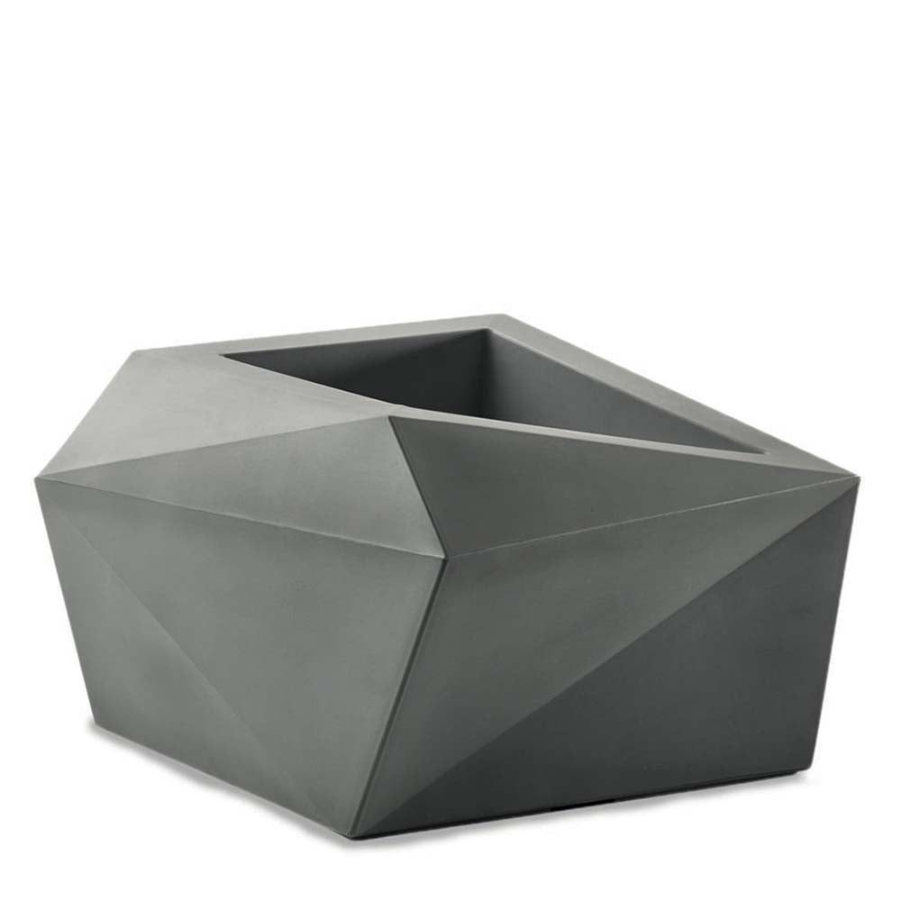 Origami Medium Abstract Plastic Planter - 23 in x 23 in x 14.5 in - Ash - Ash,23 in x 23 in x 14.5 in