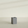 Miami Small Rectangle Fiberglass Planter - 12 in x 12 in x 18 in - Metallic Gunmetal - Metallic Gunmetal,12 in x 12 in x 18 in
