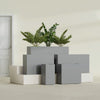 Potsdam Large Rectangle Fiberglass Planter - 36 in x 16 in x 32 in - Metallic Gunmetal - Metallic Gunmetal,36 in x 16 in x 32 in