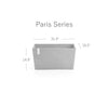 Paris Large Rectangle Planter - 31.5 in x 15 in x 15.75 in - White Grey - White Grey,31.5 in x 15 in x 15.75 in
