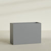 Darwin Extra Large Long Rectangle Fiberglass Planter - 60 in x 24 in x 42 in - Metallic Gunmetal - Metallic Gunmetal,60 in x 24 in x 42 in