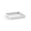 Small Square Saucer - 7 in x 7 in x 1 in - Pure White - Pure White,7 in x 7 in x 1 in
