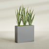 Delray Large Tall Rectangle Fiberglass Planter - 36 in x 12 in x 32 in - Metallic Gunmetal - Metallic Gunmetal,36 in x 12 in x 32 in