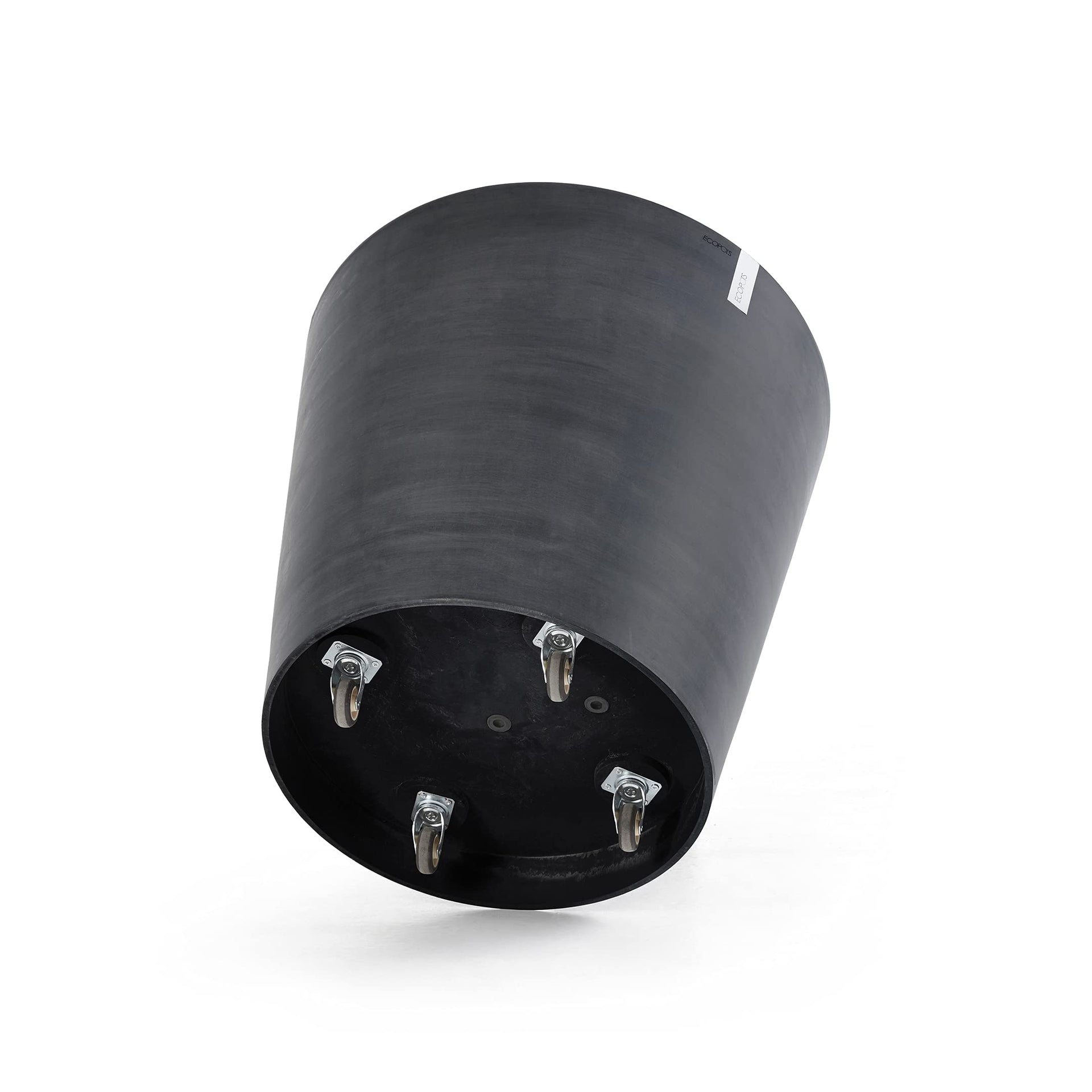 Amsterdam Medium Round Planter with Wheels - 23.5 in x 23.5 in x 22 in - Dark Grey - Dark Grey,23.5 in x 23.5 in x 22 in