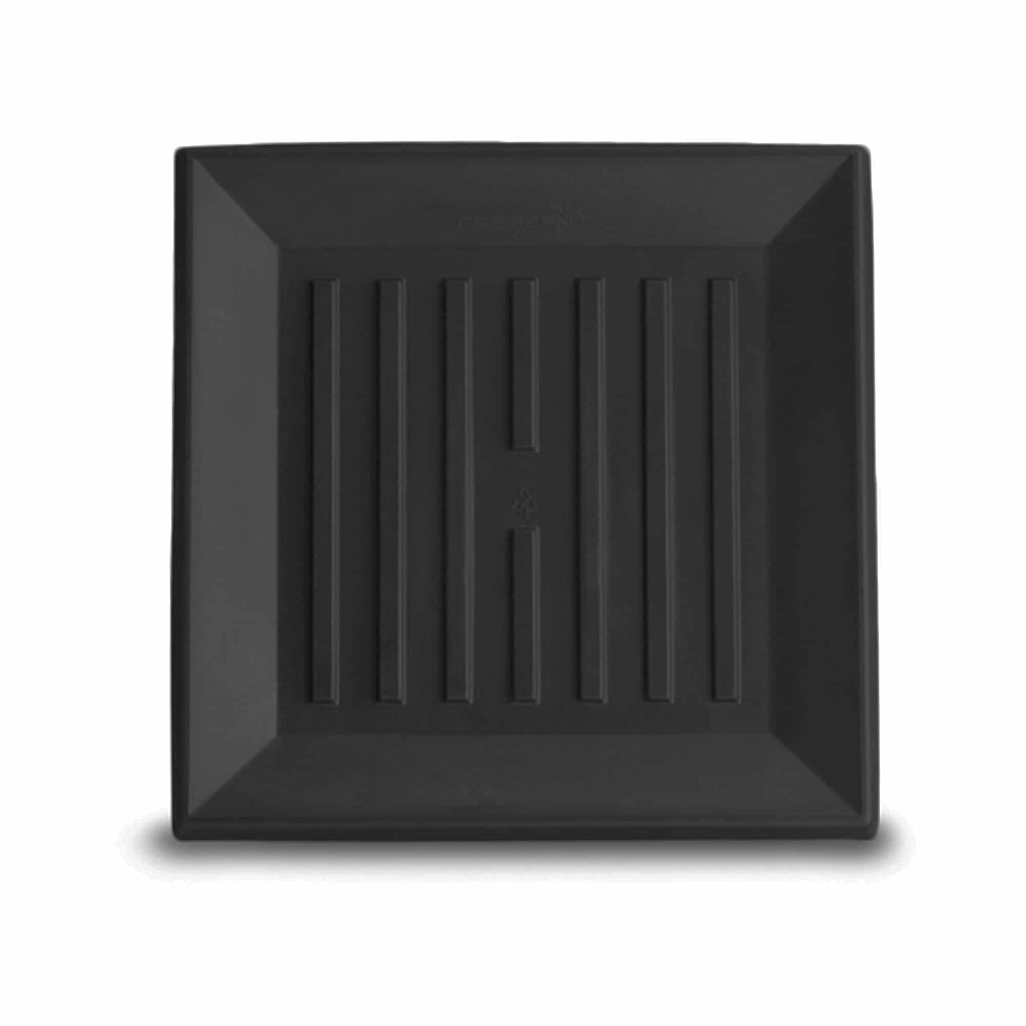 Square Saucer - 14in - Caviar Black - Caviar Black,14in
