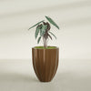 Alicante Medium Round Fiberglass Planter - 22 in x 22 in x 27 in - Metallic Bronze - Metallic Bronze,22 in x 22 in x 27 in
