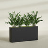 Milano Extra Large Narrow Rectangle Fiberglass Planter - 48 in x 10 in x 24 in - Matte Black - Matte Black,48 in x 10 in x 24 in