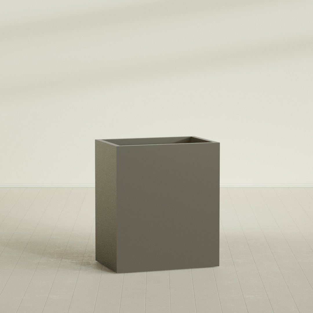 Darwin Large Rectangle Fiberglass Planter - 36 in x 24 in x 42 in - Matte Bronze - Matte Bronze,36 in x 24 in x 42 in