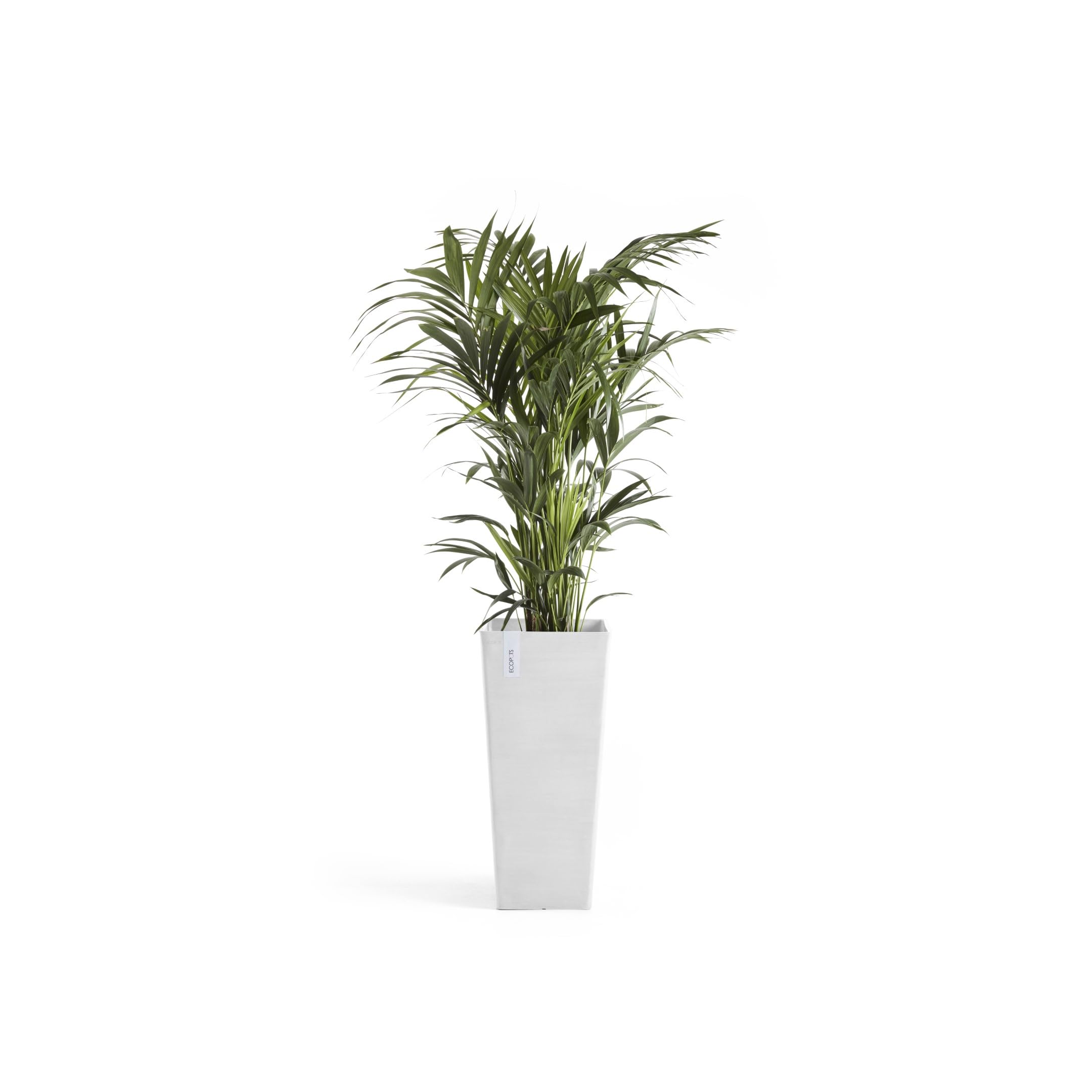 Rotterdam High Medium Square Planter - 12.6 in x 12.6 in x 27.5 in - Pure White - Pure White,12.5 in x 12.5 in x 27.5 in,Planter Only