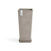 Rotterdam Medium Tall Square Planter - 12.6 in x 12.6 in x 27.5 in - Planter + Saucer - Taupe - Taupe,12.5 in x 12.5 in x 27.5 in,Planter + Saucer