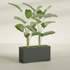 Tolga Extra Large Long Rectangle Fiberglass Planter - 48 in x 16 in x 24 in - Matte Charcoal - Matte Charcoal,48 in x 16 in x 24 in