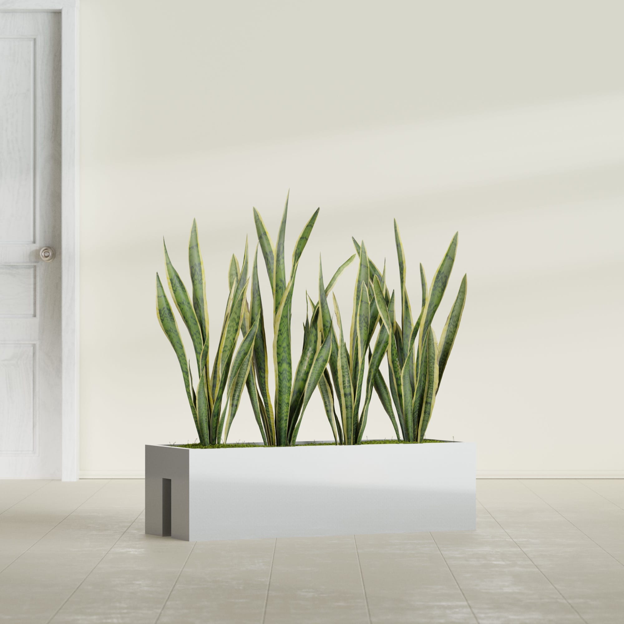 Tiergarden Large Long Over The Railing Rectangle Fiberglass Planter - 36 in x 12 in x 10 in - Metallic Silver - Metallic Silver,36 in x 12 in x 10 in