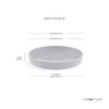 Small Round Saucer - 7 in x 7 in x 1 in - White Grey - White Grey,7 in x 7 in x 1 in