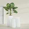 Saigon Extra Large Tapered Round Planter - 19 in x 24 in x 42 in - Gloss White - Gloss White,19.2 in x 24.2 in x 42 in