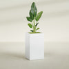 Darwin Large Tall Rectangle Fiberglass Planter - 24 in x 24 in x 42 in - Gloss White - Gloss White,24 in x 24 in x 42 in