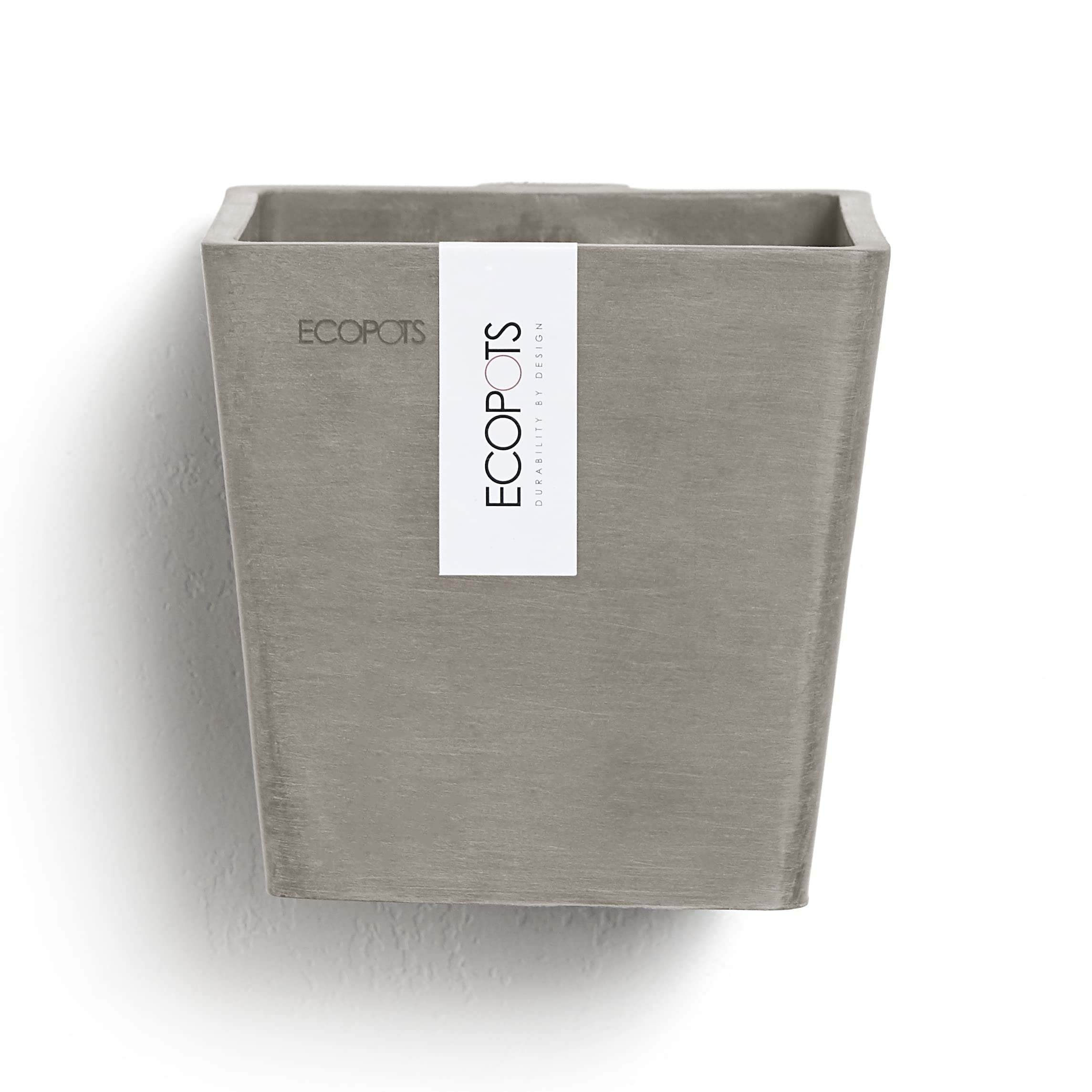 Manhattan Small Rectangle Wall Planter - 6 in x 6.75 in x 6 in - Taupe - Taupe,6 in x 6.75 in x 6 in
