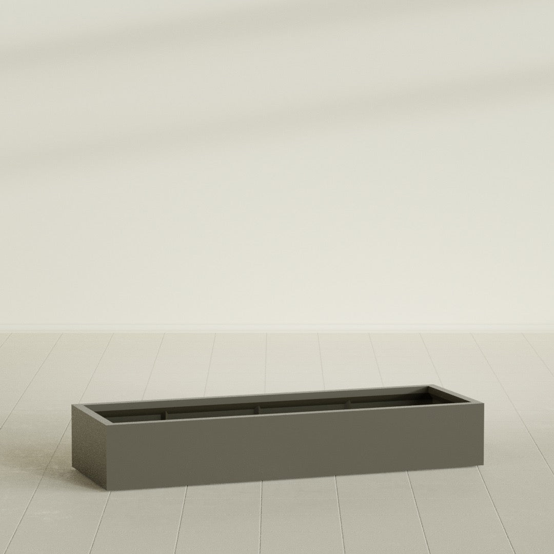 Antwerp Extra Large Long Rectangle Fiberglass Planter - 72 in x 24 in x 12 in - Matte Bronze - Matte Bronze,72 in x 24 in x 12 in