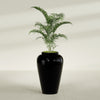 Bara Jar Large Round Fiberglass Planter - 24 in x 24 in x 37 in - Gloss Black - Gloss Black,24 in x 24 in x 37 in