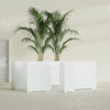 Perth Large Tall Rectangle Fiberglass Planter - 36 in x 16 in x 42 in - Gloss White - Gloss White,36 in x 16 in x 42 in