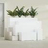 Hollywood Extra Large Narrow Rectangle Fiberglass Planter - 48 in x 12 in x 24 in - Gloss White - Gloss White,48 in x 12 in x 24 in