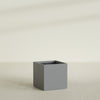 Montroy Large Cube Square Fiberglass Planter - 32 in x 32 in x 32 in - Metallic Gunmetal - Metallic Gunmetal,32 in x 32 in x 32 in