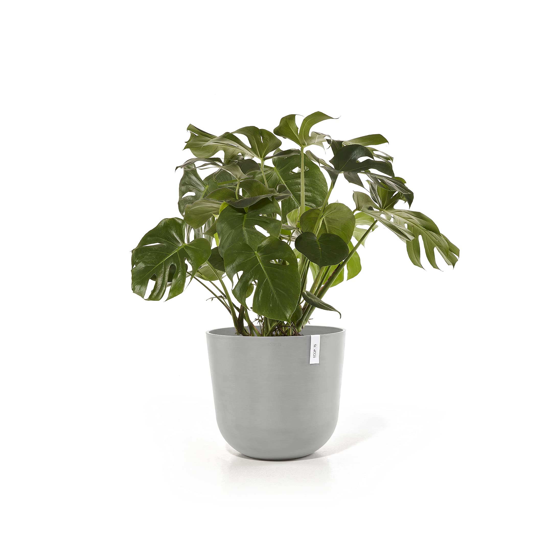 Oslo Medium Round Planter - 21.5 in x 21.5 in x 19 in - White Grey - White Grey,21.5 in x 21.5 in x 19 in,Planter Only