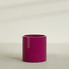 Rio Grande Medium Round Fiberglass Planter - 22 in x 22 in x 22 in - Gloss Eggplant - Gloss Eggplant,22 in x 22 in x 22 in