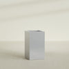 Darwin Large Tall Rectangle Fiberglass Planter - 24 in x 24 in x 42 in - Metallic Silver - Metallic Silver,24 in x 24 in x 42 in