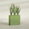 Delray Large Tall Rectangle Fiberglass Planter - 36 in x 12 in x 32 in - Satin Green - Satin Green,36 in x 12 in x 32 in