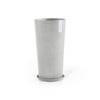 Amsterdam High Large Tall Round Planter - 19.5 in x 19.5 in x 35.5 in - White Grey - White Grey,19.5 in x 19.5 in x 35.5 in,Planter Only