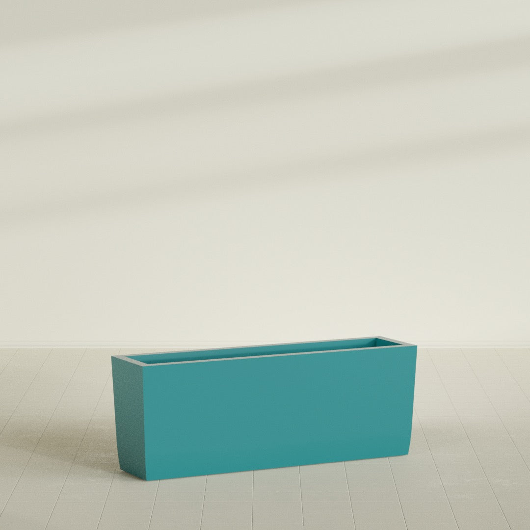 Panama Extra Large Long Rectangle Fiberglass Planter - 48 in x 12 in x 18 in - Satin Sea Foam - Satin Sea Foam,48 in x 12 in x 18 in