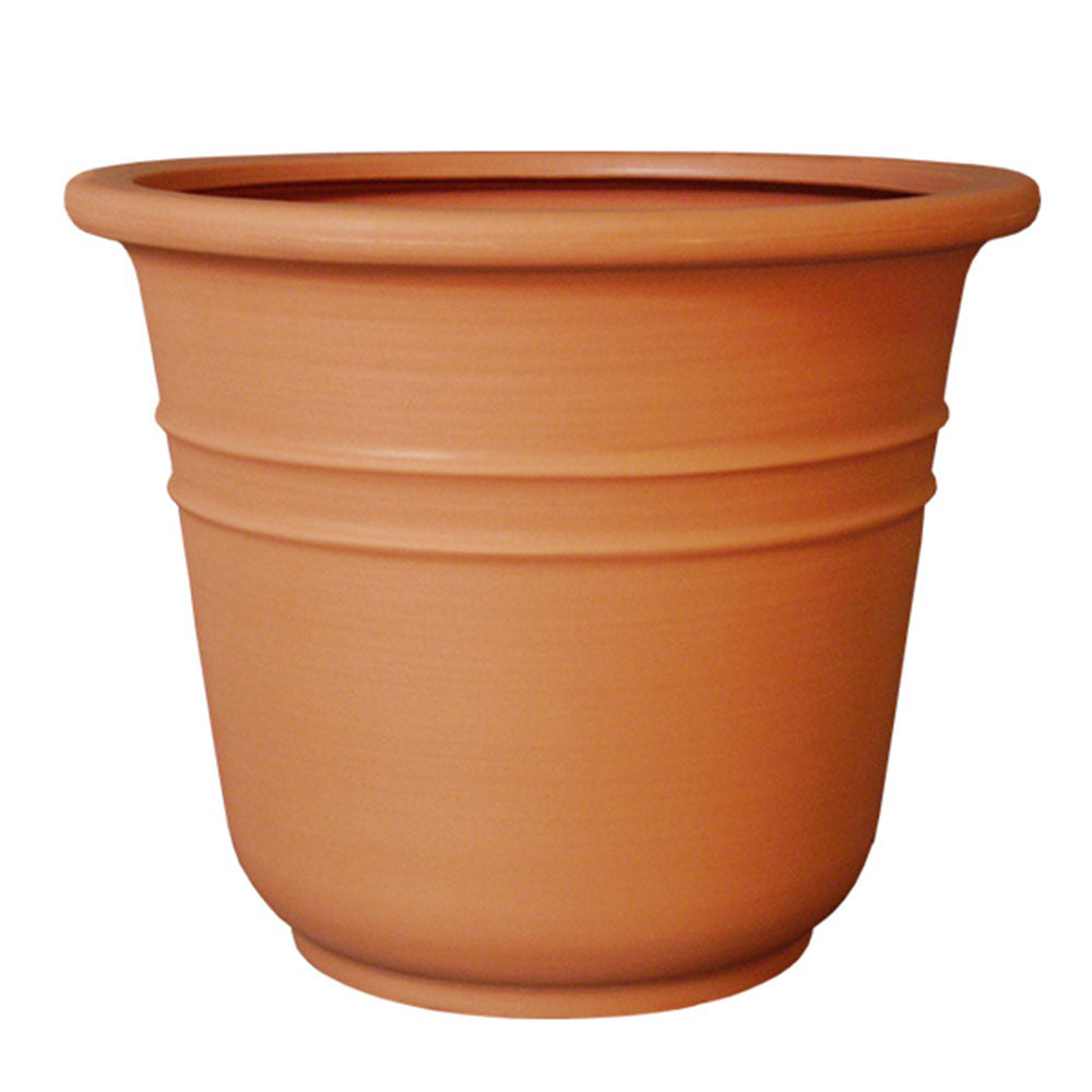 Curbside Bell Tower Round Plastic Planter - 40 in x 40 in x 29.3 in - Terracotta - Terracotta,40 in x 40 in x 29.3 in