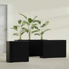 Milano Large Narrow Rectangle Fiberglass Planter - 36 in x 10 in x 24 in - Gloss Black - Gloss Black,36 in x 10 in x 24 in