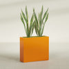 Perth Extra Large Long Rectangle Fiberglass Planter - 48 in x 16 in x 42 in - Gloss Tangerine - Gloss Tangerine,48 in x 16 in x 42 in